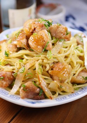 行列の定食🍚鶏ももネギ塩レモン焼きそば🤭-レシピのメイン写真