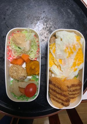 レンジさっぱりソースカツ味オムライス弁当-レシピのメイン写真