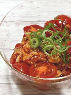 【簡単】トマトのコチュジャンキムチ和え♪-レシピのメイン写真
