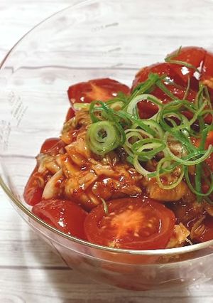 【簡単】トマトのコチュジャンキムチ和え♪-レシピのメイン写真