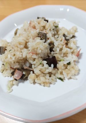 茄子とベーコンのバター醤油炒めし-レシピのメイン写真