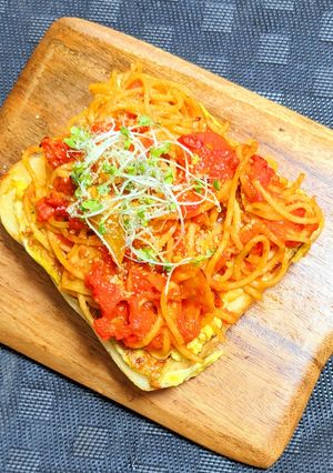 絶品ナポリタン玉子トースト-レシピのメイン写真