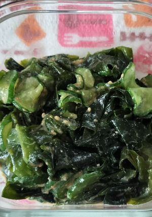 きゅうりとわかめのごま酢味噌和え-レシピのメイン写真