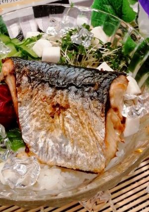焼き鯖と夏野菜の冷やし出汁茶漬け-レシピのメイン写真