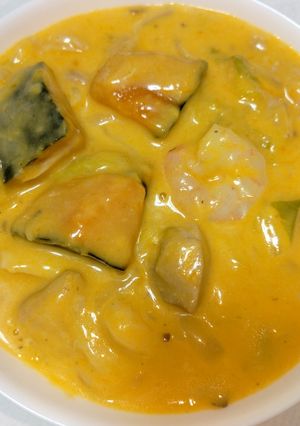 白菜エビ鶏肉入り具沢山パンプキンシチュー-レシピのメイン写真