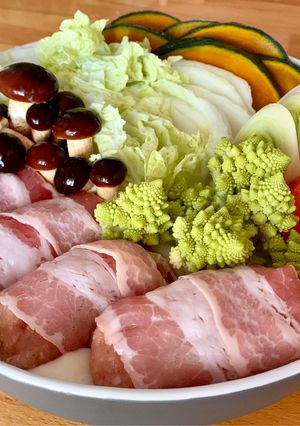 鶏ベーコンロールのクリーム鍋-レシピのメイン写真