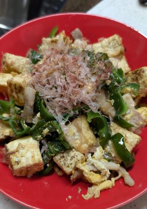 ゴーヤより食べやすいピーマンチャンプルー-レシピのメイン写真