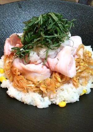 豚の冷しゃぶ丼・香味ネギと大根おろし添え-レシピのメイン写真