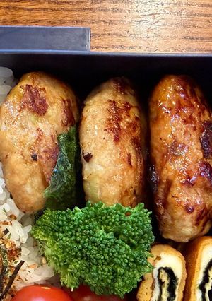 お弁当にピッタリ！鶏つくねテリヤキバーグ-レシピのメイン写真