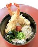 昆布水で作ったえび天そうめん