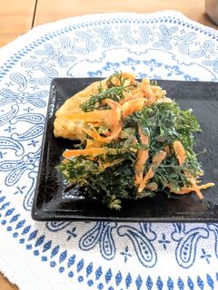 人参の葉っぱのかき揚げ-レシピのメイン写真
