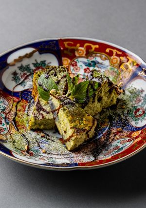 抹茶ときび砂糖のバスク風チーズケーキ-レシピのメイン写真