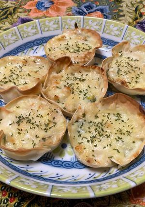 餃子の皮でネギグラタン-レシピのメイン写真