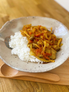 電子レンジでトマトの無水カレー-レシピのメイン写真