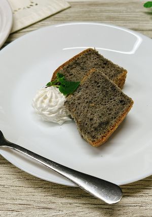 米粉で作る黒ごまシフォンケーキ-レシピのメイン写真