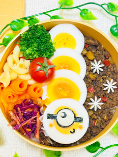 簡単キャラ弁☆ミニオン弁当☆-レシピのメイン写真