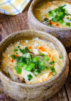 もやしと豆腐ときのこの酸辣湯風スープ-レシピのメイン写真