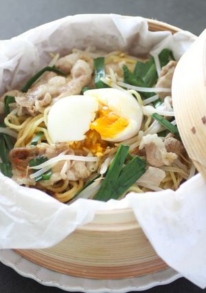 せいろ活用スタミナ蒸しそば（焼きそば麺）-レシピのメイン写真