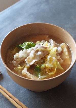 キャベツのあまざけ豚汁-レシピのメイン写真
