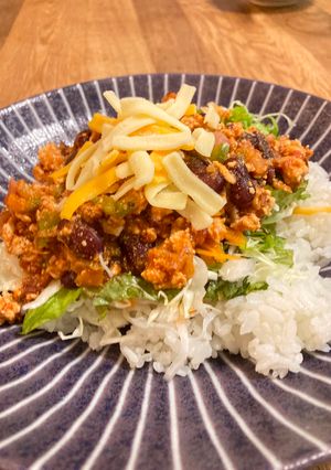ひき肉無しでも！鶏肉タコス/タコライス🇲🇽-レシピのメイン写真