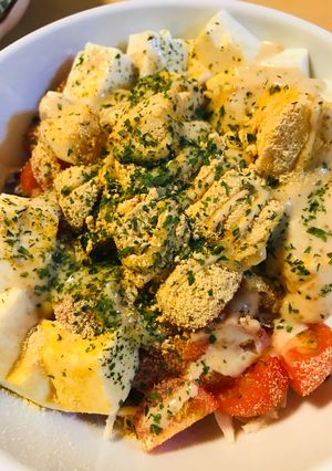 プチトマト＆豆腐＋きなこの大豆系サラダ-レシピのメイン写真
