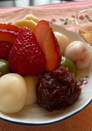 ぷるぷる抹茶白玉いちごあんみつ♡-レシピのメイン写真