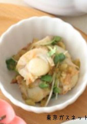 帆立のカリカリ梅肉和え-レシピのメイン写真