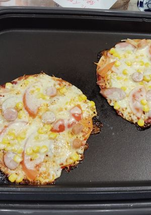 トルティーヤの皮で簡単ピザ-レシピのメイン写真