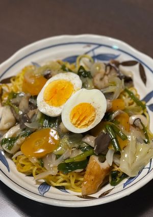 冷蔵庫にある物でかた焼きそば♪-レシピのメイン写真