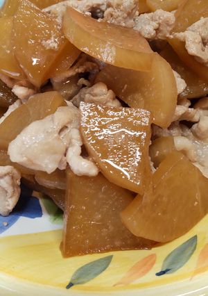 簡単豚こま切れ肉と大根の時短煮物-レシピのメイン写真