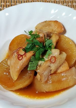 🤍鶏大根さっぱり煮-レシピのメイン写真