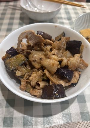 ナスと豚小間の生姜焼き-レシピのメイン写真