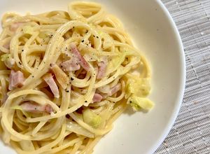 キャベツとベーコンのクリームパスタ-レシピのメイン写真