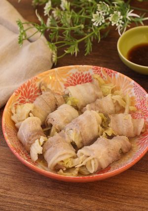 レンジで簡単♪【レタスの豚バラ巻】-レシピのメイン写真