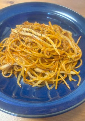 暗殺者の鯖缶もやしパスタ-レシピのメイン写真