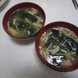 みそ汁 水菜 わかめ えのき