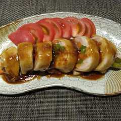 รูปของ 鶏もも肉の野菜巻甘酢ロール