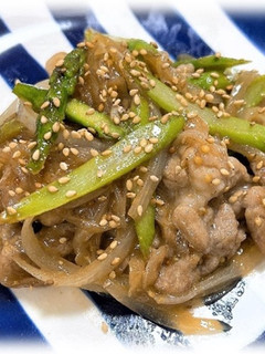 豚とアスパラの照り焼き(透析食)-レシピのメイン写真