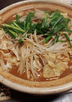 味噌醤油味のもつ鍋-レシピのメイン写真