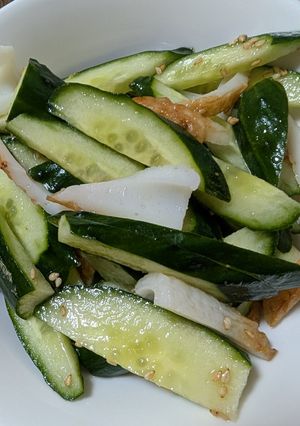 簡単★昼食！ちくわときゅうりの白だし和え-レシピのメイン写真