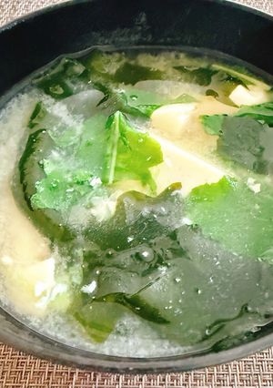 間引き大根菜のお味噌汁😻-レシピのメイン写真