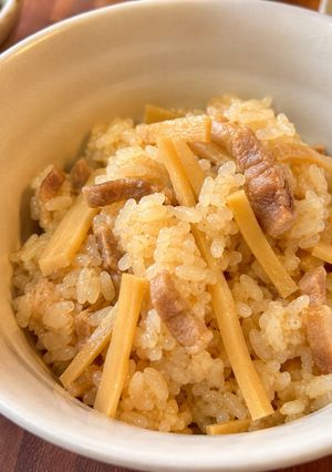 たけのこと豚バラの炊き込みご飯-レシピのメイン写真