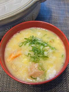 風邪に最高!超簡単土鍋たまごかに缶雑炊!-レシピのメイン写真