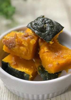 レンジで！かぼちゃの梅甘酢和え-レシピのメイン写真