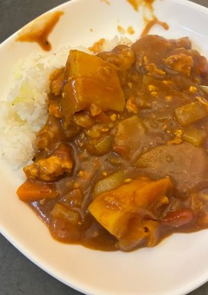 パーティにぴったり!トマトひき肉カレー!-レシピのメイン写真