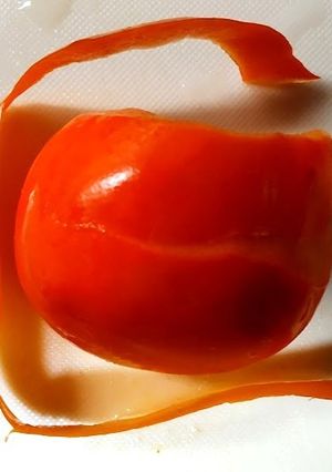 庭などでなる小さい柿の剥き方　-レシピのメイン写真
