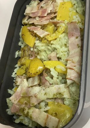 キャンプ飯！メスティンでバジルピラフ！-レシピのメイン写真