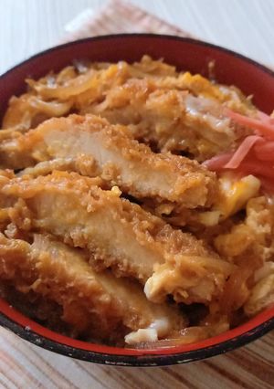 市販カツで時短！まだら卵のカツ丼-レシピのメイン写真