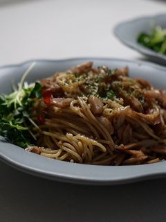バルサミコごぼうパスタ-レシピのメイン写真
