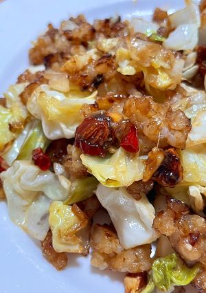 甘辛味噌餅炒飯（キャベツで量増し）-レシピのメイン写真